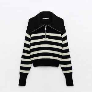 Zara Zipped Knit Sweater